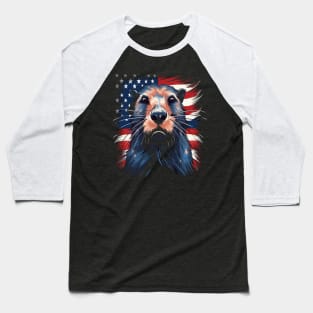 Patriotic Nutria Baseball T-Shirt